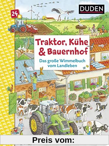 Traktor, Kühe & Bauernhof: Das große Wimmelbuch vom Landleben: Wimmel-Bilderbuch für Kinder ab 2 Jahren